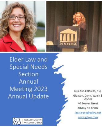 Presentation at NYSBA Annual Meeting